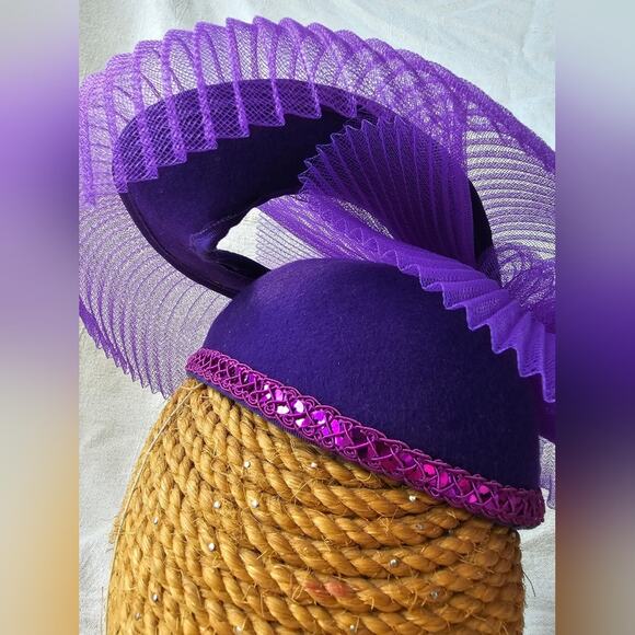 Women\'s purple Kentucky Derby Church 100 percent wool hat main image 14